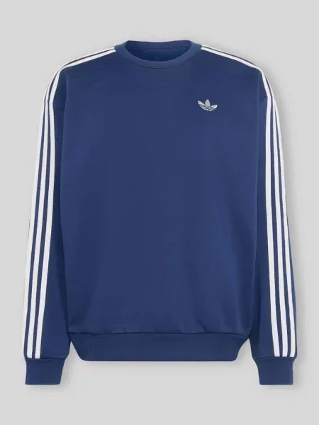 Bluza o kroju oversized z mieszanki bawełny Adidas Originals granatowa