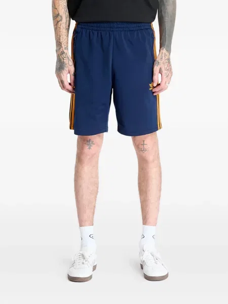 Běžecké pruhované prošívané tričko Adidas oranžové