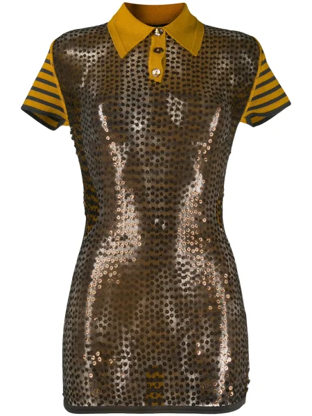 Polotričko Jean Paul Gaultier Pre-owned s flitry hnědé