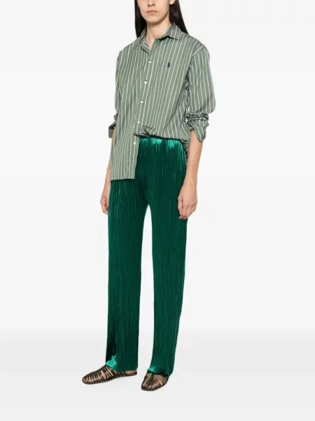 Pantaloni Forte_forte din satin verde