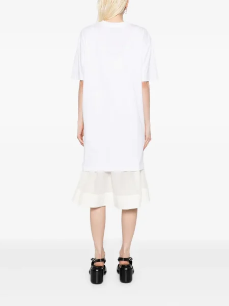 Rochie mini 3.1 Phillip Lim cu decolteu în U scurtă de costum alb