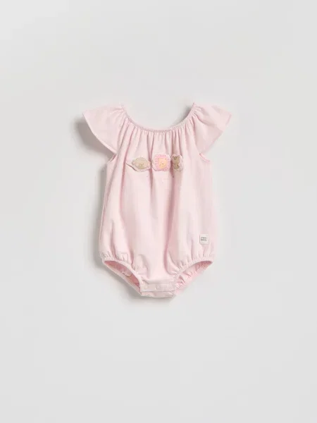 Reserved 3D applikációs body pasztellpink