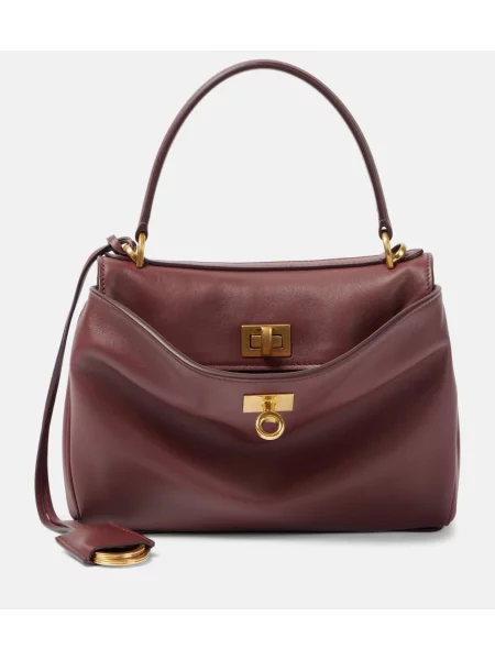 Geanta de piele Balenciaga din piele bordo