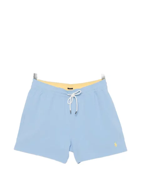 Prugaste kupaće gaće Polo Ralph Lauren s autogramom zelena