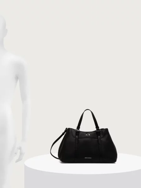 Кожаная сумка шоппер Armani Exchange