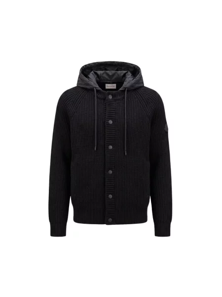 Kardigan Moncler wełniany czarny