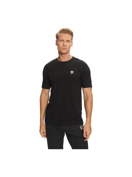 Emporio Armani Koszulki Mężczyzna T-shirt z nadrukiem logo czarny