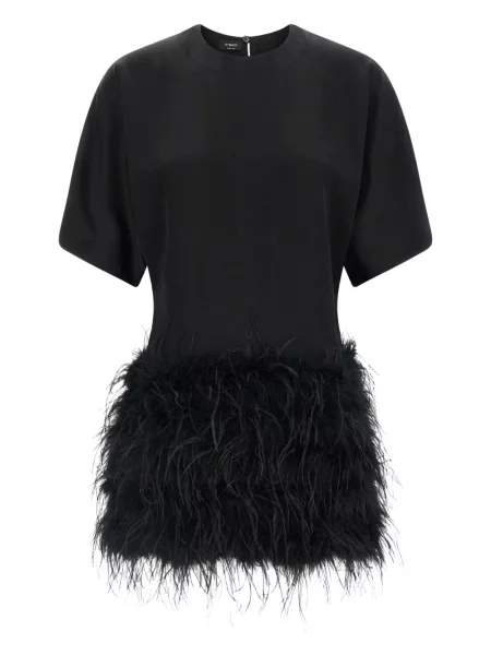 Sukienka Pinko w piórka garniturowa czarna