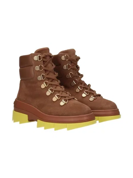 Botki Stuart Weitzman zamszowe brązowe