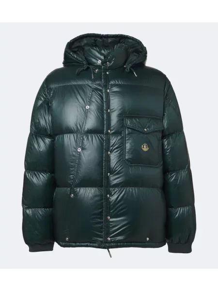 Péřová bunda Moncler zelená