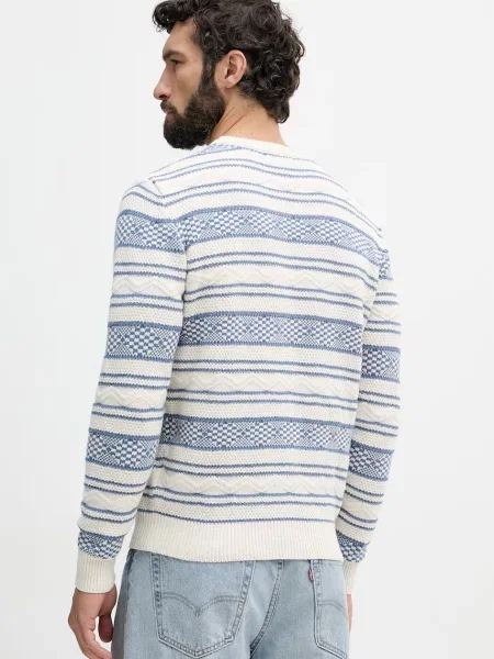 Guess sweter MATTHIAS niebieski