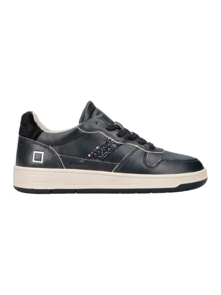 Sneakersy D.a.t.e. skórzane retro czarne