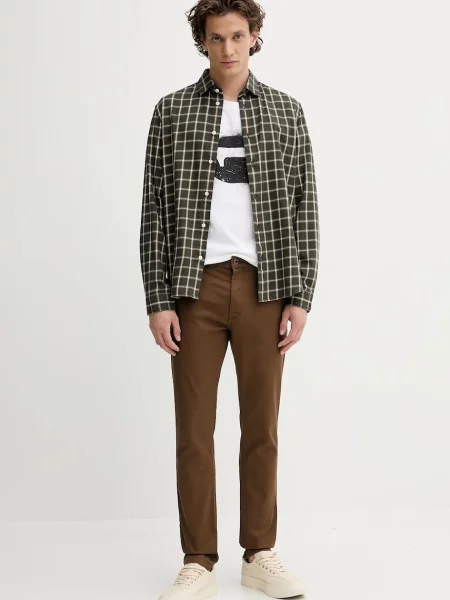 G-Star spodnie proste brązowy