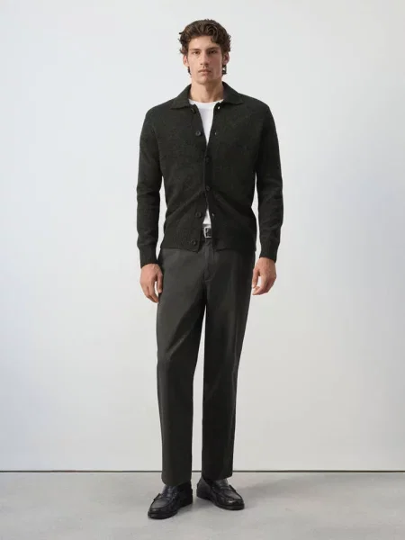 Spodnie relaxed fit kawowy Mężczyzna 38 MANGO MAN