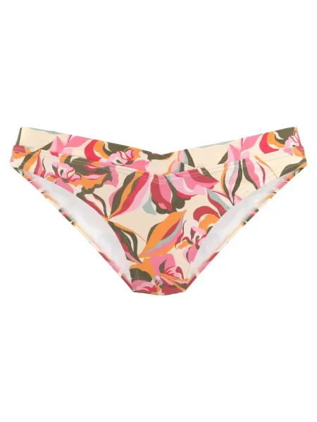 S.Oliver Bikini hlačke kremna / temno / pitaja / magenta zelena
