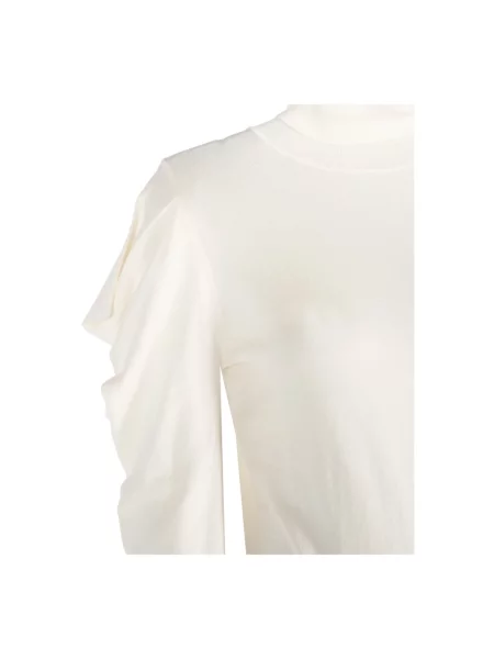 Sweter z golfem Liu Jo elegancki do golfa biały