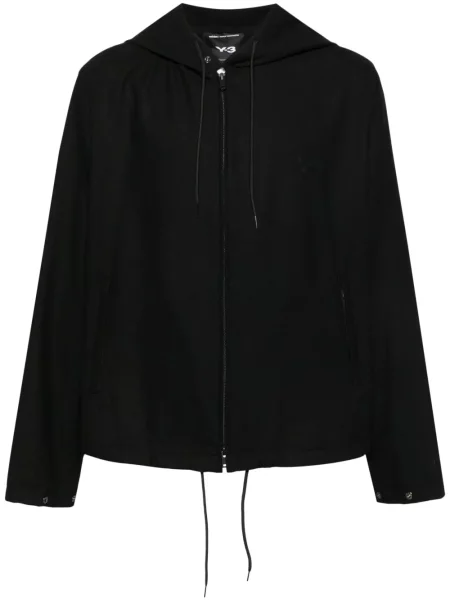 Фланелен суичър с качулка Y-3 черно