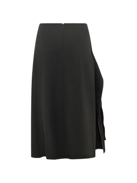 Fustă midi Lanvin de lână drapată negru
