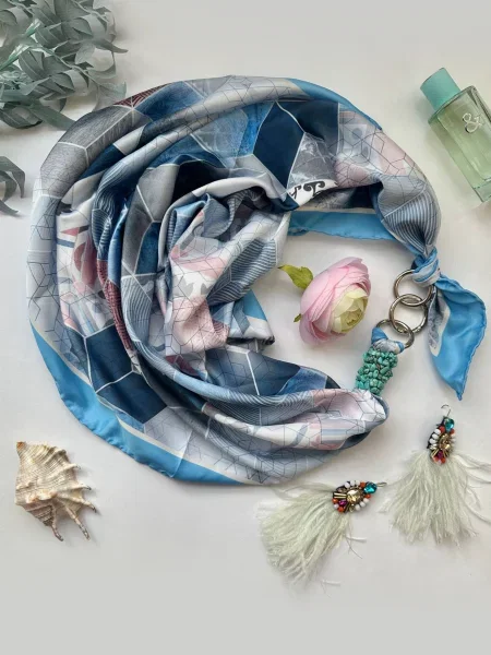 MyScarf Basic Хустка Шовк блакитний