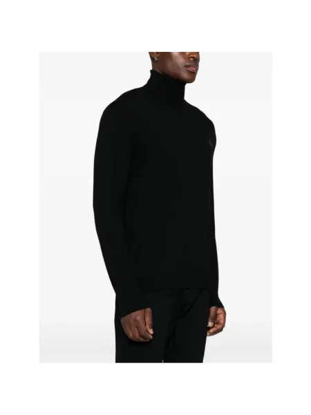 Polo Ralph Lauren sweter wełniany niebieski z golferm czarny