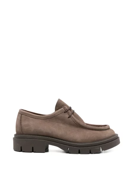 Pantofi loafer Sergio Moretti Firenze cu șireturi din dantelă maro