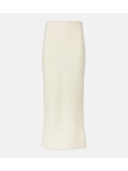 Fustă tip creion Gabriela Hearst de lână alb