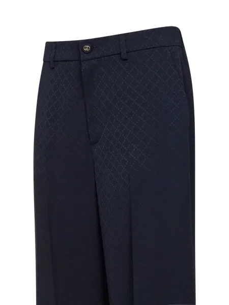 Pantaloni Gucci din jacard albastru