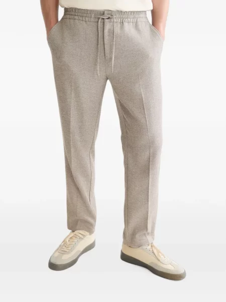 Pantaloni Scotch & Soda cu model herringbone cu cordon
