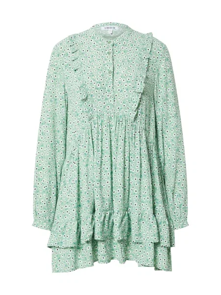 EDITED Rochie tip bluză Bijou / albastru / verde pastel alb