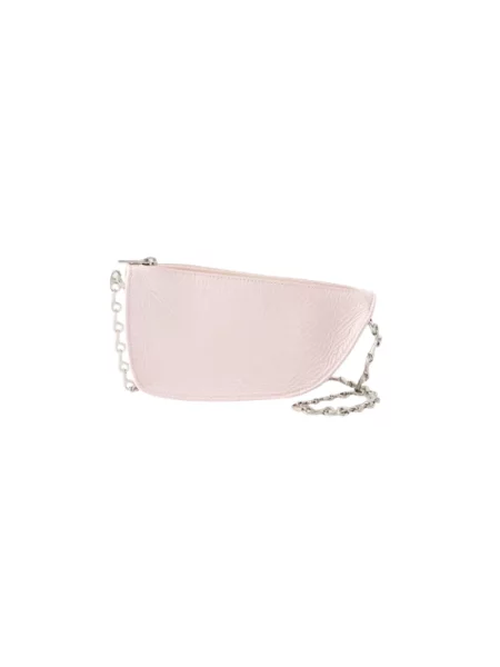 Torebka Burberry skórzana różowa