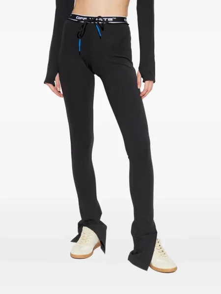 Pantaloni Off-white cu cordon alb