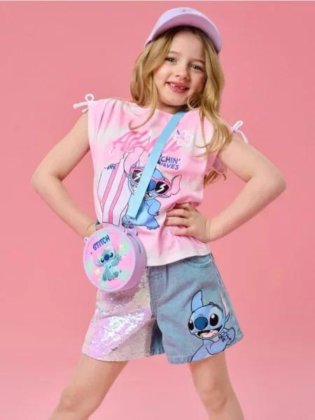 Sinsay Silikonová kabelka s panelem pop it Stitch vícebarevná