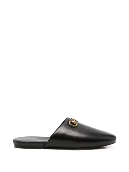 Papuci tip mules Sergio Moretti Firenze din piele negru