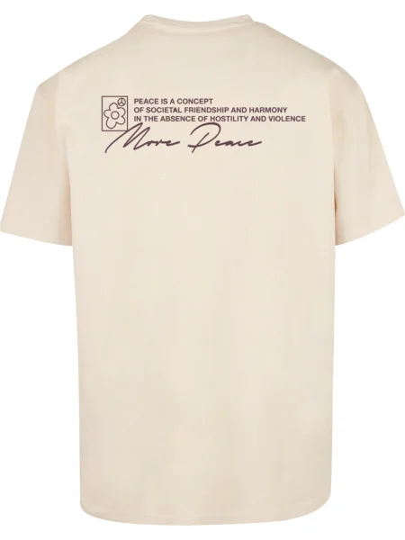 MT Upscale Tricou More Peace crem / închis maro