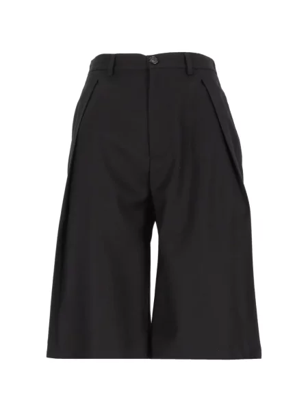 Pantaloni scurți Barena de lână negru