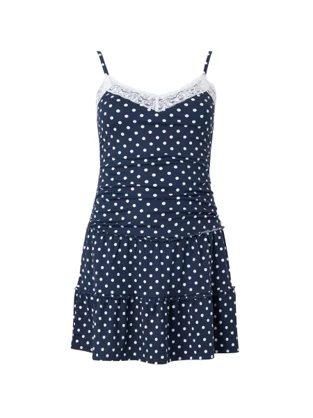 HOLLISTER Rochie bleumarin alb