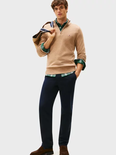 Шерстяной свитер Tommy Hilfiger бежевый