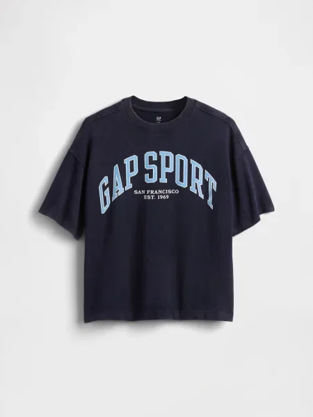 Gyerek sport póló Gap fekete