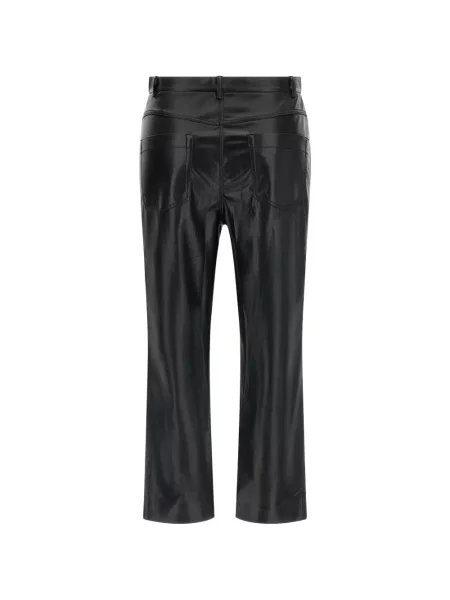 Decupat pantaloni The Andamane din piele negru