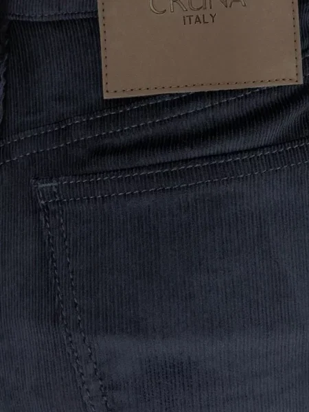 Pantaloni Cruna de catifea cord albastru