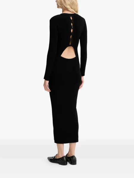 Rochie midi Sessun până la genunchi de costum negru