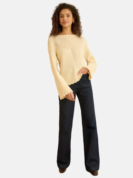 Love & roses Pulover deschis galben