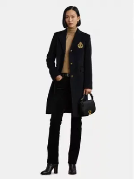 LAUREN RALPH LAUREN Vlněný kabát černá