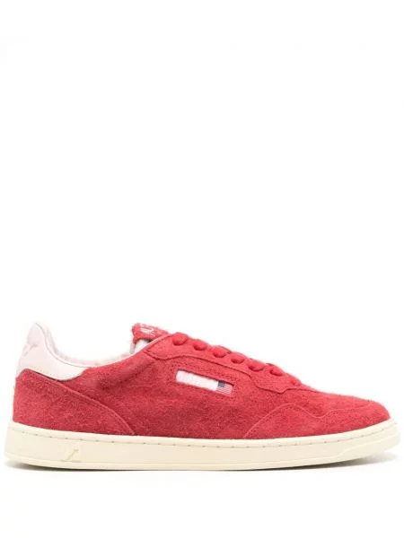 Sneakerși Autry din piele de căprioară roșu