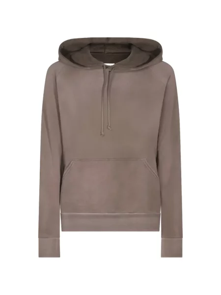Majica s kapuljačom Maison Margiela s kapuljačom s vezicama smeđa