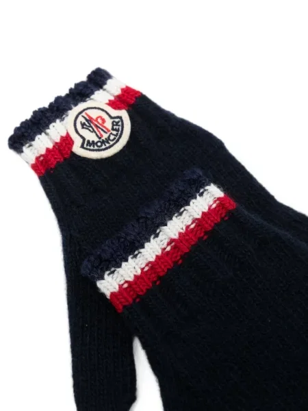 Rękawiczki dziecięce Moncler Enfant niebieskie