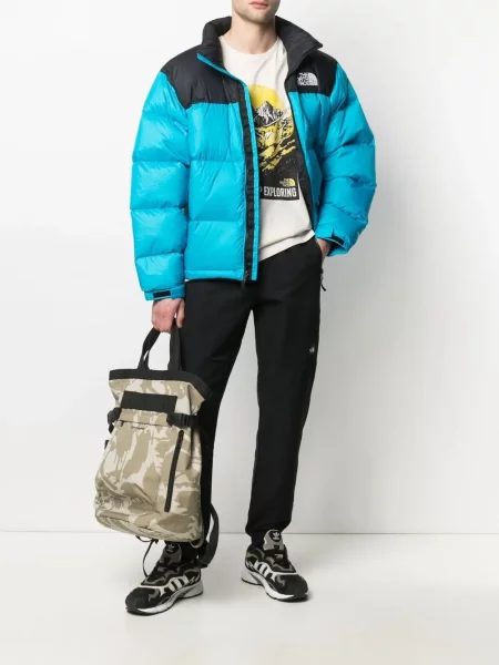 Geacă cu puf The North Face albastru