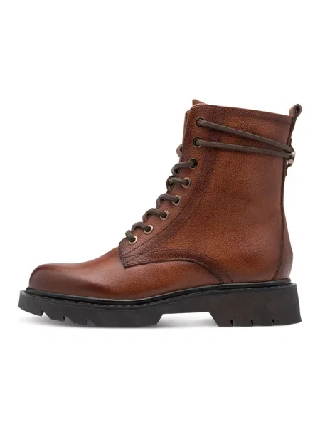 Botki Tamaris skórzane brązowe