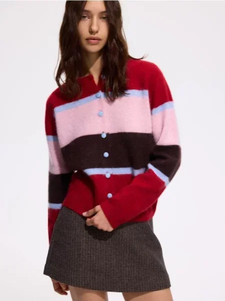 Reserved Cardigan din lână multicolor