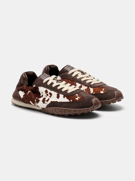 Hoff BRIDGE COW PRINT BROWN кросівки шкіряні коричневі